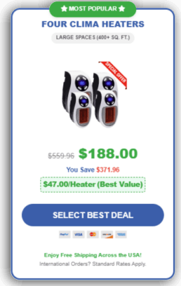 clima heat mini four price list